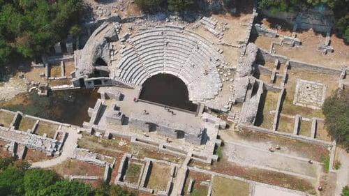 Butrint amphitheater aerial