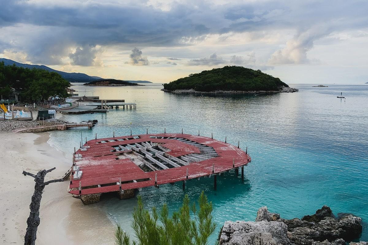 Seaside view of Ksamil from Guvat restaurant